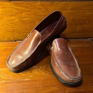 Tod’s Men 9.5 med Brown Leather Loafers Shoes Driving Mocs
